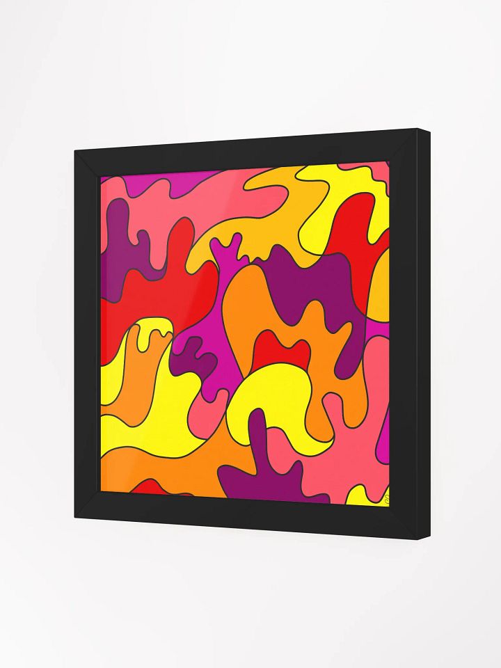 Vibrant Tangled Harmony Framed Poster - Abstract Square No. 3 product image (27)